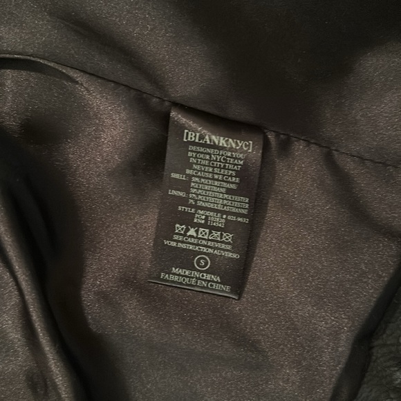 BLANK NYC moto faux leather jacket - Picture 3 of 6